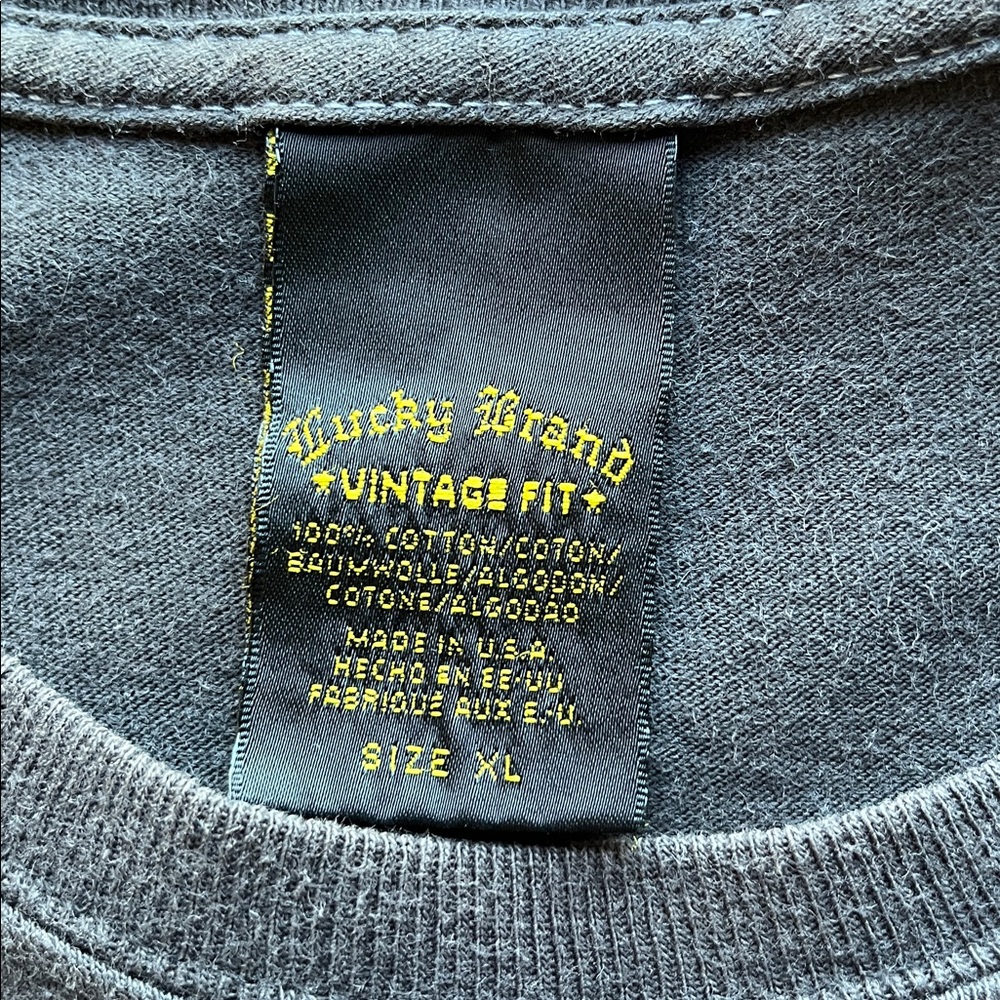 Lucky Brand Men's Black Graphic T-Shirt Size XL - Picture 2 of 13